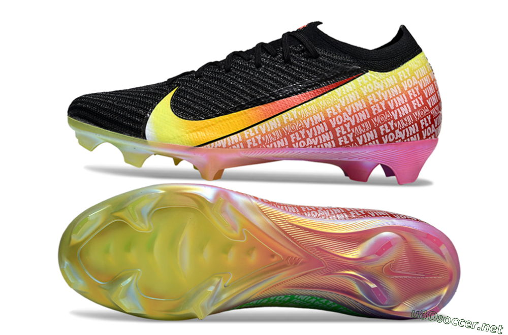 Unisex Nike Air Zoom Mercurial Vapor 16 Elite FG Football Boots - Black/Red/Yellow 1