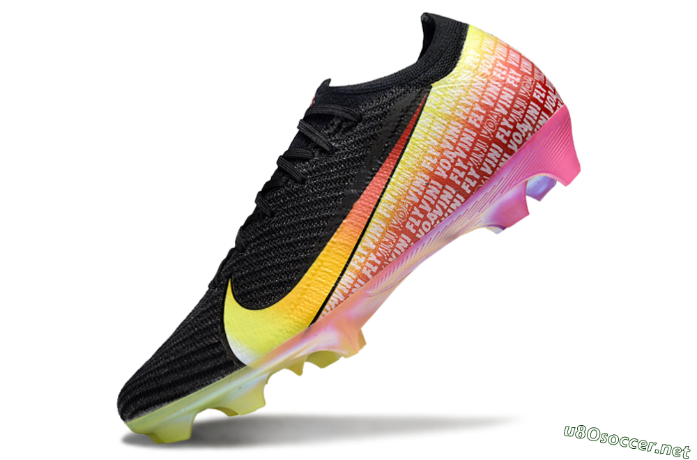 Unisex Nike Air Zoom Mercurial Vapor 16 Elite FG Football Boots - Black/Red/Yellow 5