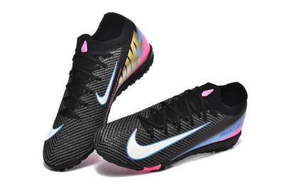 Men's Nike Air Zoom Mercurial Vapor 15 Elite TF Football Boots - Black/White/Blue/Pink