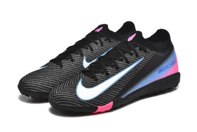 Men's Nike Air Zoom Mercurial Vapor 15 Elite TF Football Boots - Black/White/Blue/Pink