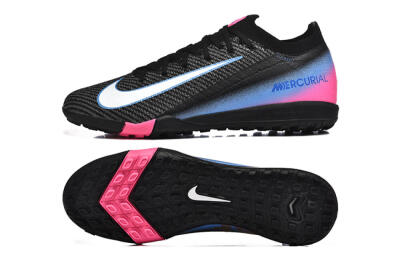 Men's Nike Air Zoom Mercurial Vapor 15 Elite TF Football Boots - Black/White/Blue/Pink