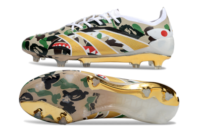 Unisex Adidas Predator 25 Elite FG Football Boots - Camo/White/Gold