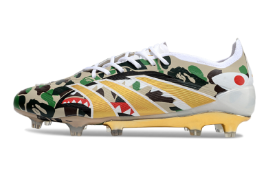 Unisex Adidas Predator 25 Elite FG Football Boots - Camo/White/Gold