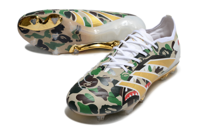 Unisex Adidas Predator 25 Elite FG Football Boots - Camo/White/Gold
