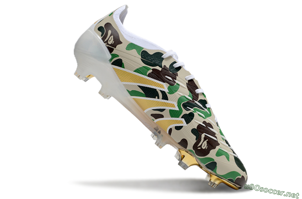 Unisex Adidas Predator 25 Elite FG Football Boots - Camo/White/Gold 4