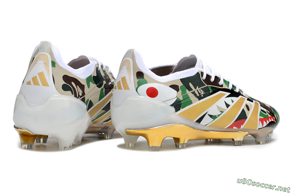 Unisex Adidas Predator 25 Elite FG Football Boots - Camo/White/Gold 6