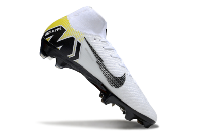 Unisex KM x Nike Air Zoom Mercurial Superfly 10 Elite FG Football Boots - White/Black/Yellow