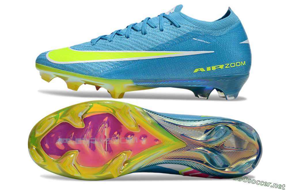 Unisex Nike Air Zoom Mercurial Vapor 16 Elite FG Football Boots - Blue/Yellow/White 1