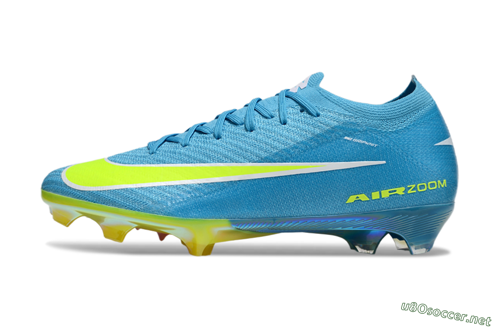 Unisex Nike Air Zoom Mercurial Vapor 16 Elite FG Football Boots - Blue/Yellow/White 0