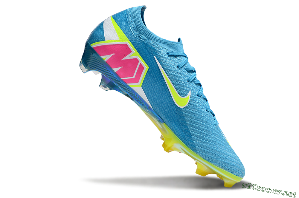 Unisex Nike Air Zoom Mercurial Vapor 16 Elite FG Football Boots - Blue/Yellow/White 4