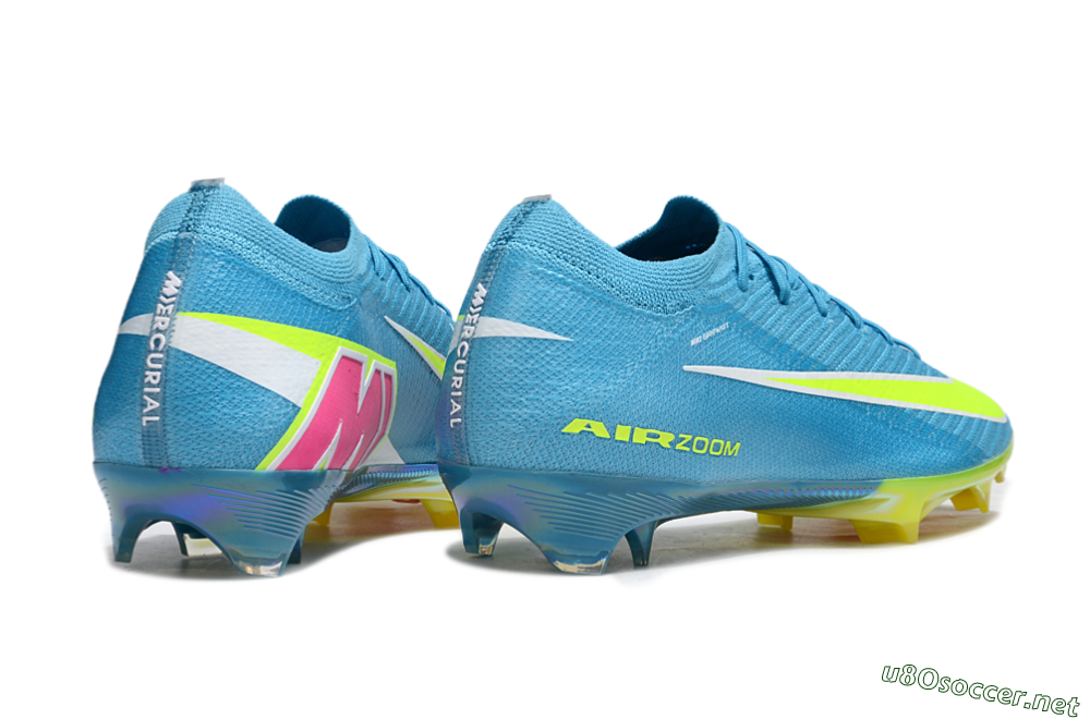 Unisex Nike Air Zoom Mercurial Vapor 16 Elite FG Football Boots - Blue/Yellow/White 6