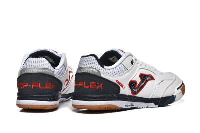 Men's Joma Top Flex IC Football Shoes - White/Red/Black