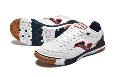 Men's Joma Top Flex IC Football Shoes - White/Red/Black