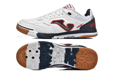 Men's Joma Top Flex IC Football Shoes - White/Red/Black