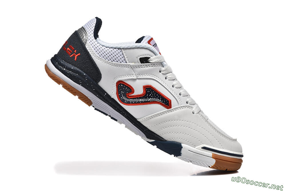 Men's Joma Top Flex IC Football Shoes - White/Red/Black 7