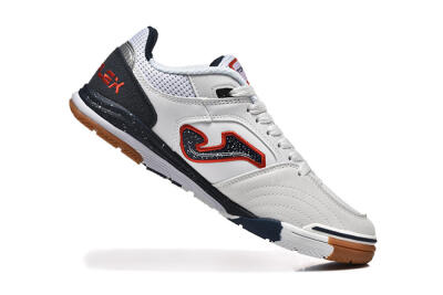 Men's Joma Top Flex IC Football Shoes - White/Red/Black