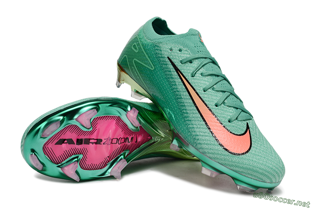 Unisex Nike Air Zoom Mercurial Vapor 15 Elite FG Football Boots - Green/Black/Red 3