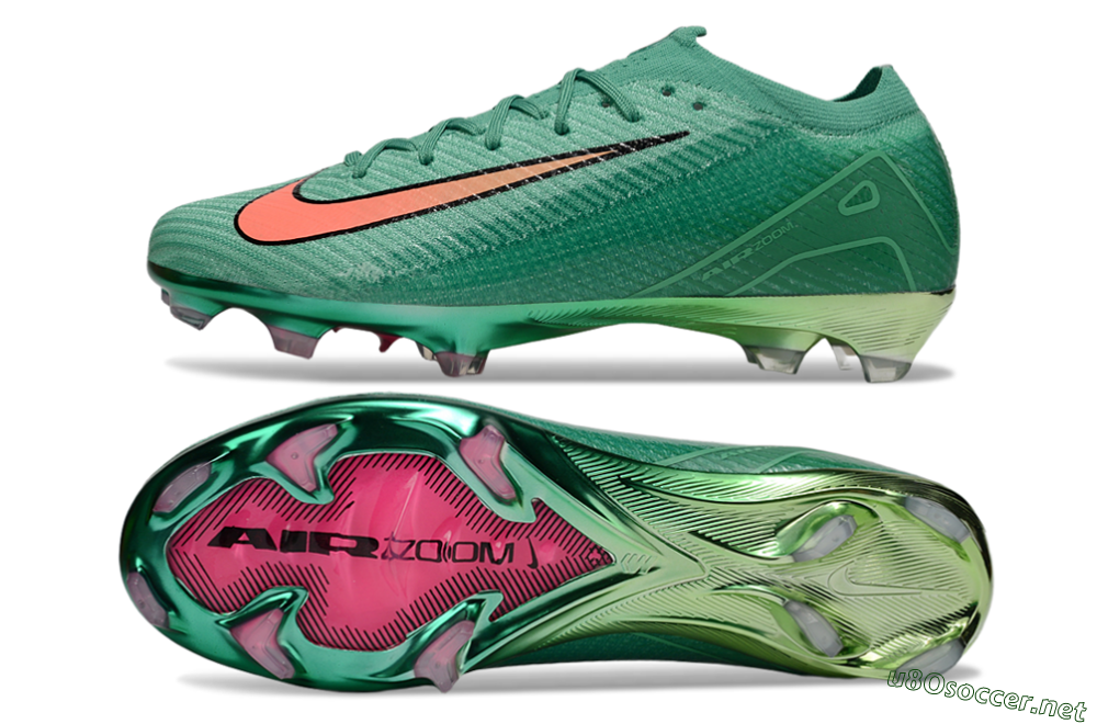 Unisex Nike Air Zoom Mercurial Vapor 15 Elite FG Football Boots - Green/Black/Red 1