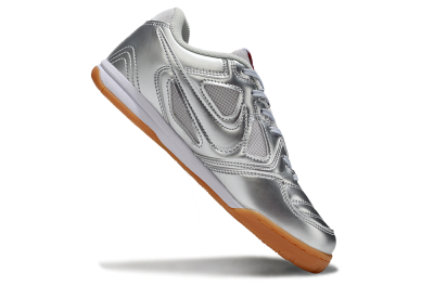 Men's Supreme x Nike SB Gato IC Football Shoes - Silver/White/Brown