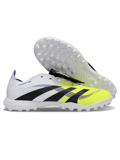 Unisex Adidas Predator 25 Elite Foldover Tongue TF Football Shoes - Yellow/Black/White