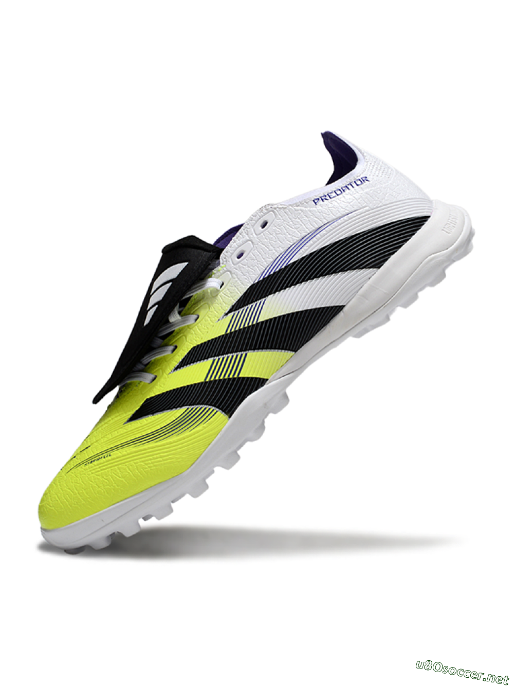 Unisex Adidas Predator 25 Elite Foldover Tongue TF Football Shoes - Yellow/Black/White 5