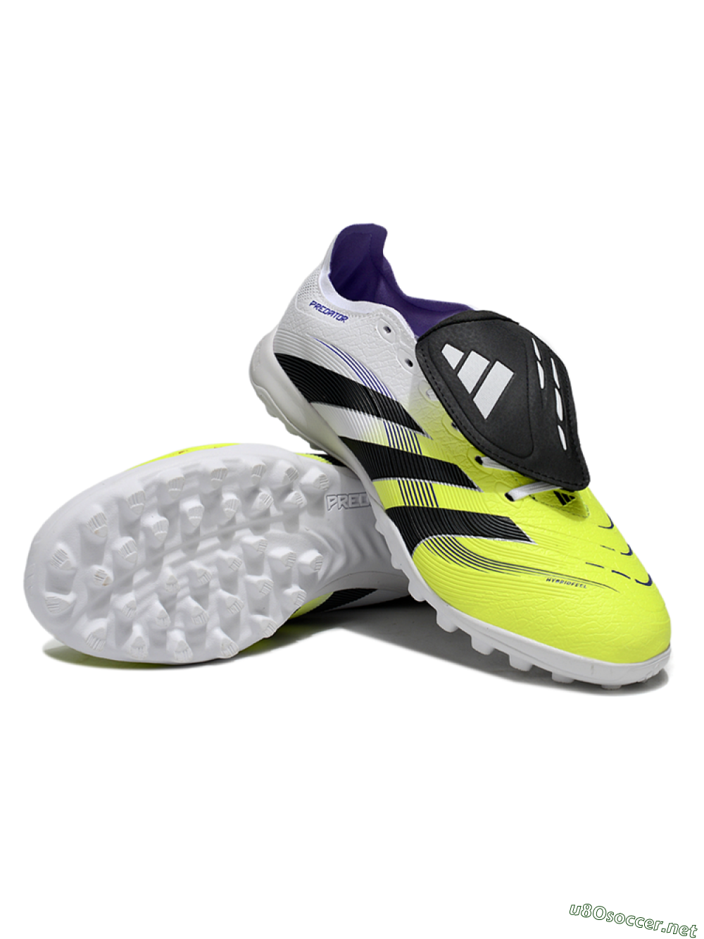 Unisex Adidas Predator 25 Elite Foldover Tongue TF Football Shoes - Yellow/Black/White 3