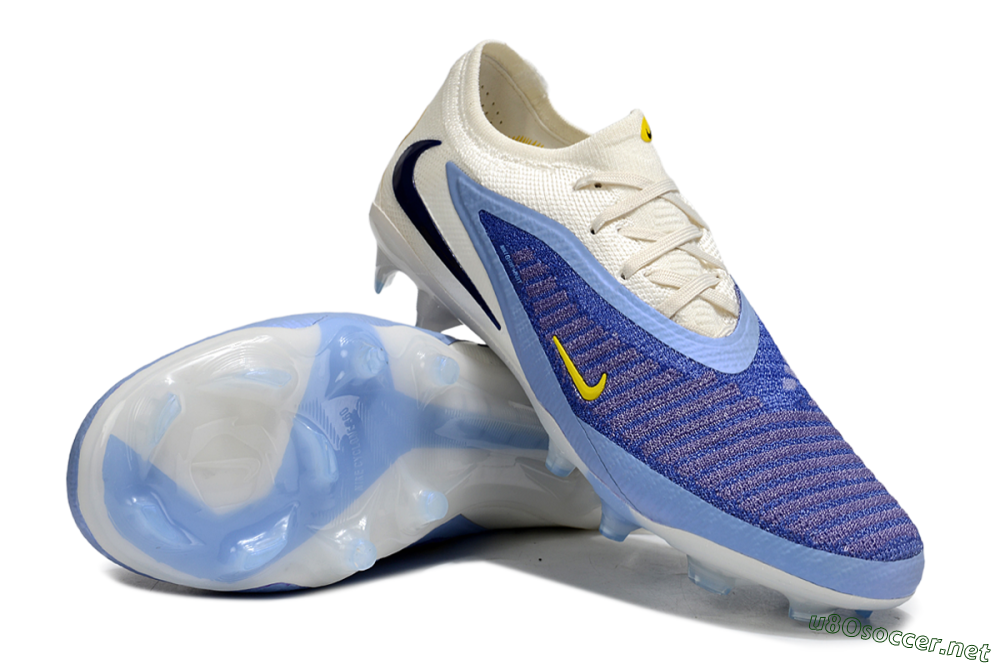 Unisex Nike Phantom 6 Elite Low FG Football Boots - Blue/White/Black 4