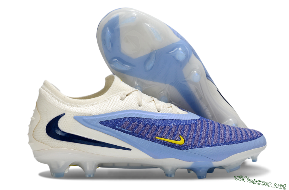 Unisex Nike Phantom 6 Elite Low FG Football Boots - Blue/White/Black 2