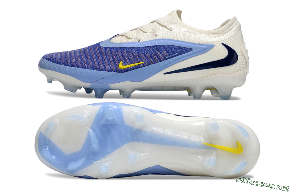 Unisex Nike Phantom 6 Elite Low FG Football Boots - Blue/White/Black 1