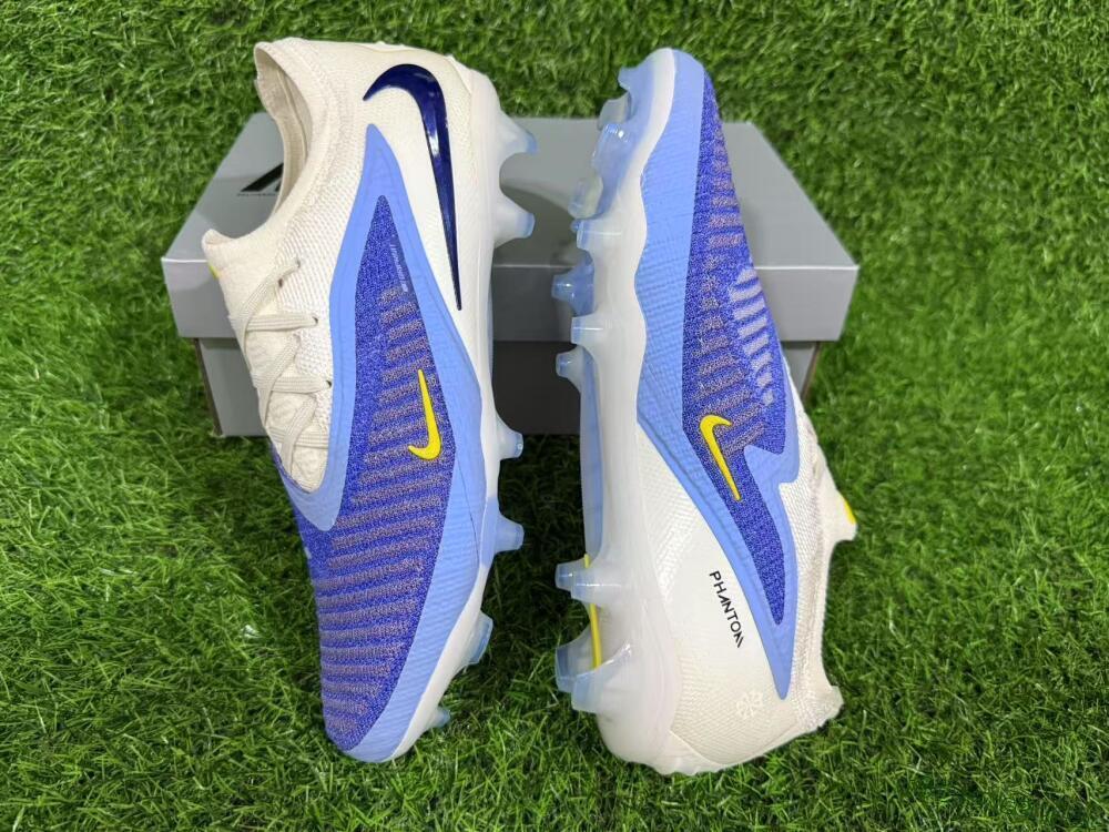 Unisex Nike Phantom 6 Elite Low FG Football Boots - Blue/White/Black