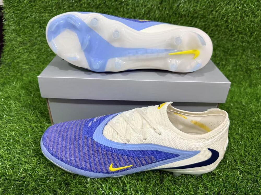 Unisex Nike Phantom 6 Elite Low FG Football Boots - Blue/White/Black