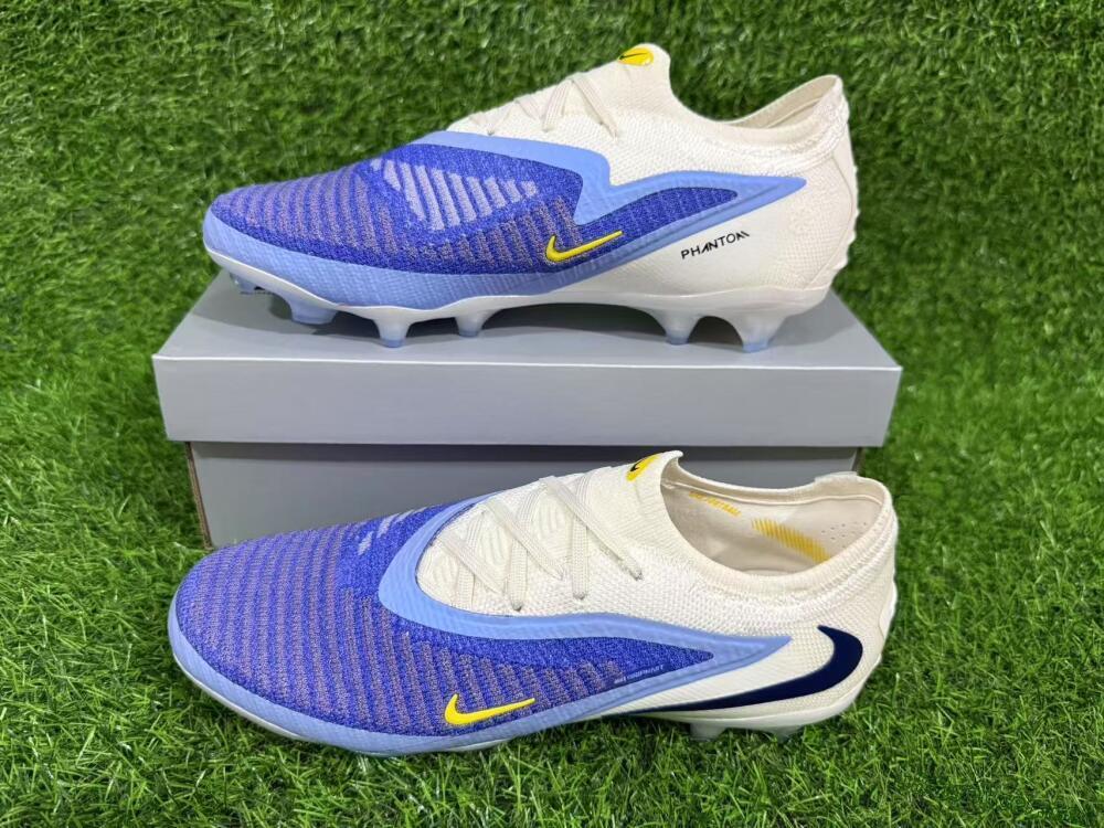 Unisex Nike Phantom 6 Elite Low FG Football Boots - Blue/White/Black