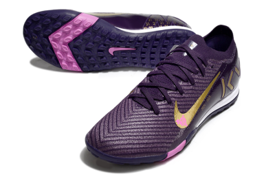 Unisex KM x Nike Air Zoom Mercurial Vapor 16 Elite TF Football Shoes - Purple/Gold/Pink