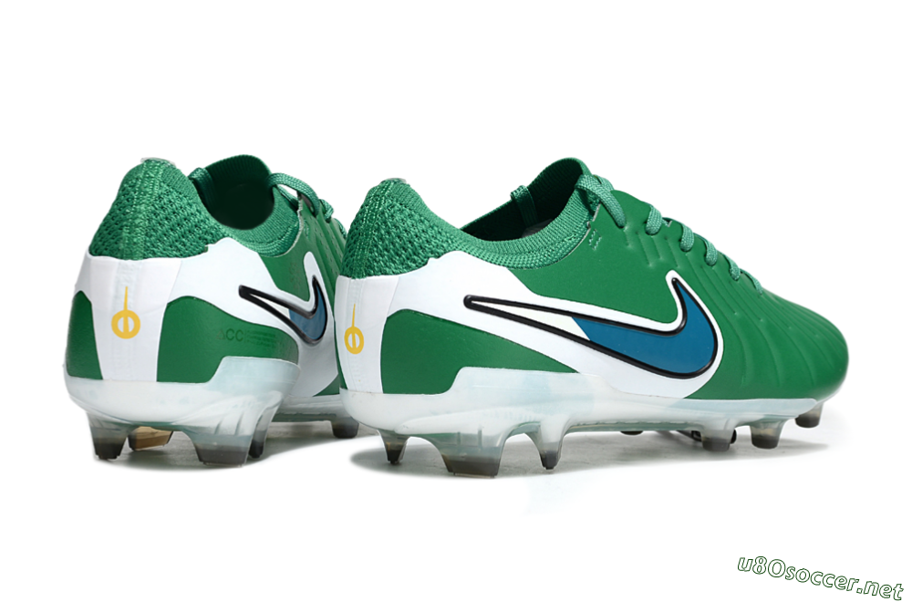 Men's Nike Tiempo Legend 10 Elite FG Football Boots - Green/Blue/White 6