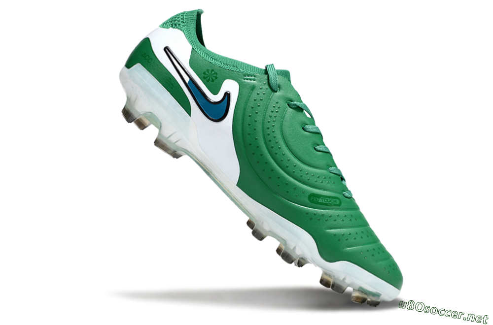 Men's Nike Tiempo Legend 10 Elite FG Football Boots - Green/Blue/White 4