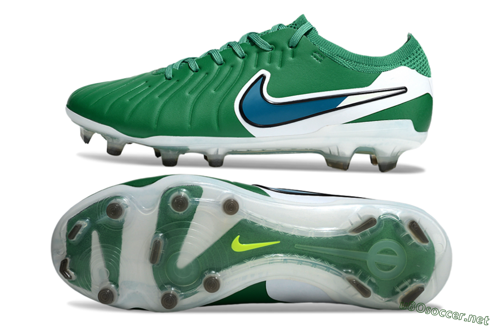 Men's Nike Tiempo Legend 10 Elite FG Football Boots - Green/Blue/White 1