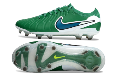 Men's Nike Tiempo Legend 10 Elite FG Football Boots - Green/Blue/White