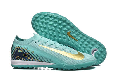 Men's Nike Air Zoom Mercurial Vapor 16 Elite TF Football Shoes - Jade/Gold/Black