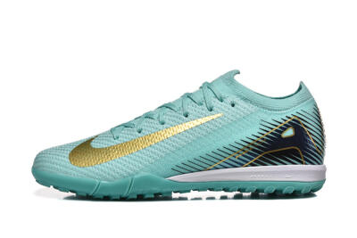 Men's Nike Air Zoom Mercurial Vapor 16 Elite TF Football Shoes - Jade/Gold/Black