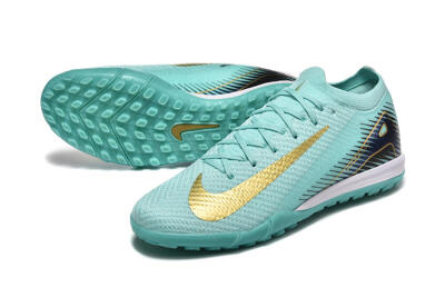 Men's Nike Air Zoom Mercurial Vapor 16 Elite TF Football Shoes - Jade/Gold/Black