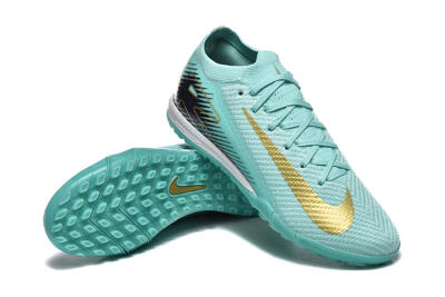 Men's Nike Air Zoom Mercurial Vapor 16 Elite TF Football Shoes - Jade/Gold/Black