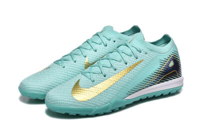 Men's Nike Air Zoom Mercurial Vapor 16 Elite TF Football Shoes - Jade/Gold/Black