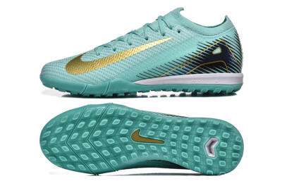 Men's Nike Air Zoom Mercurial Vapor 16 Elite TF Football Shoes - Jade/Gold/Black