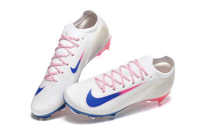Men's Nike Air Zoom Mercurial Vapor 16 Elite FG Football Boots - White/Blue/Pink