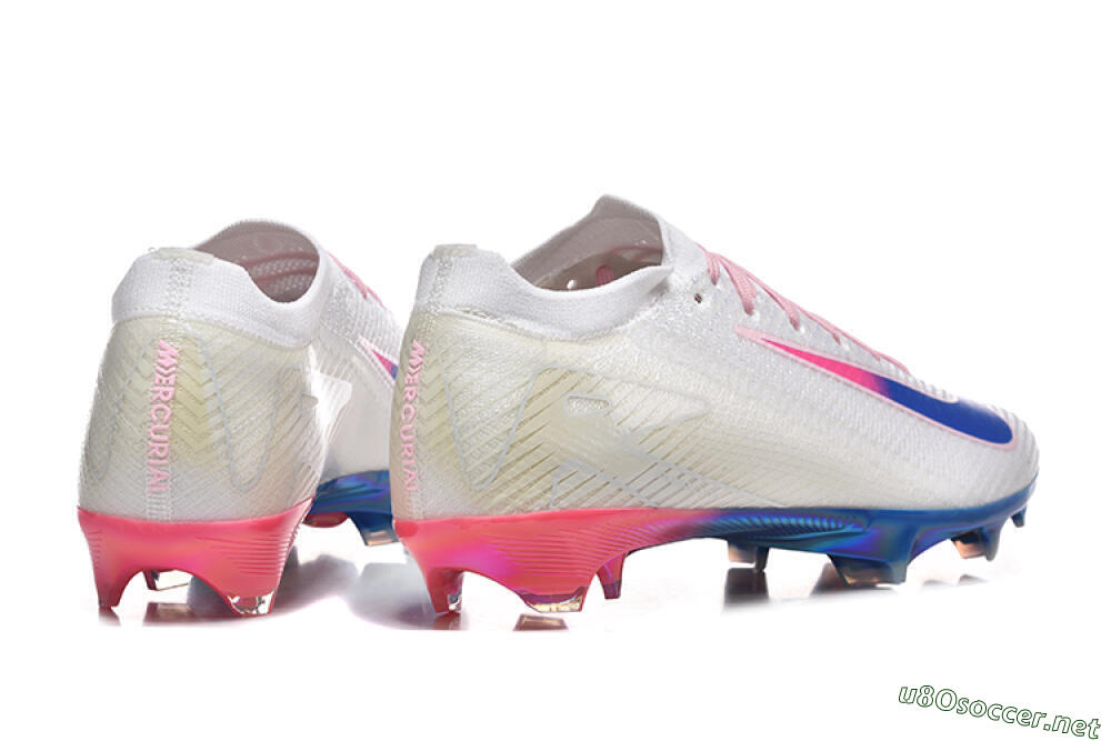 Men's Nike Air Zoom Mercurial Vapor 16 Elite FG Football Boots - White/Blue/Pink 9
