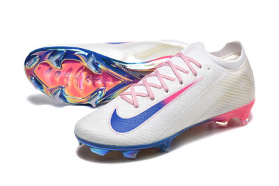 Men's Nike Air Zoom Mercurial Vapor 16 Elite FG Football Boots - White/Blue/Pink