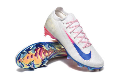 Men's Nike Air Zoom Mercurial Vapor 16 Elite FG Football Boots - White/Blue/Pink