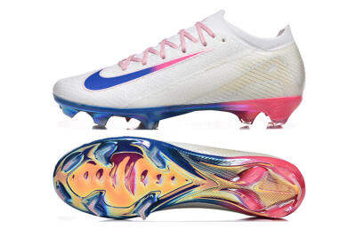 Men's Nike Air Zoom Mercurial Vapor 16 Elite FG Football Boots - White/Blue/Pink