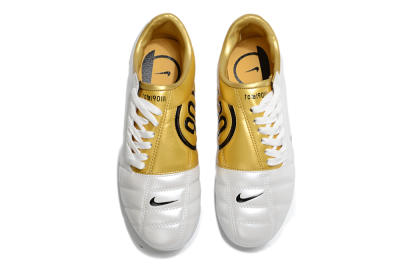 Unisex Nike Air Zoom Total 90 III FG Football Boots - White/Black/Gold