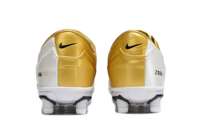 Unisex Nike Air Zoom Total 90 III FG Football Boots - White/Black/Gold